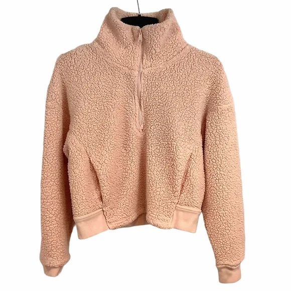 CHAMPION C9 Fuzzy Peach Fleece 1/4 Zip Top SZ-XS - Picture 8 of 9